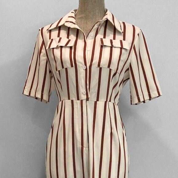 Nasty Gal White You're Just My Stripe Utility Jumpsuit​​​ - Picture 5 of 14